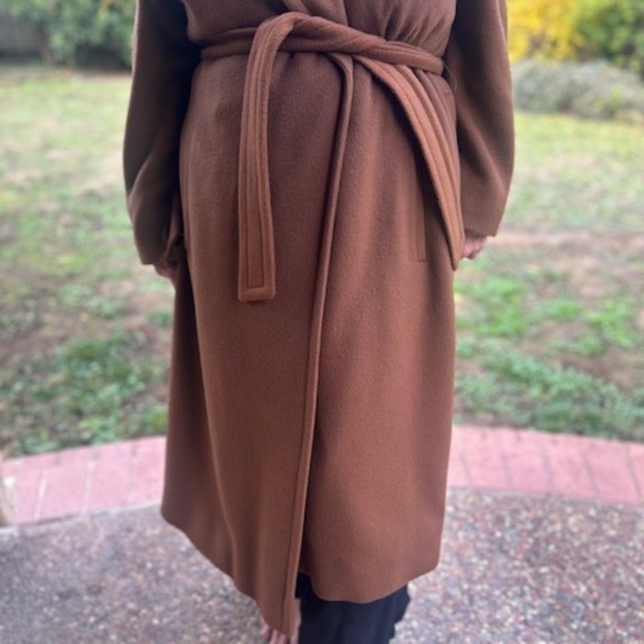 Regency Pure Cashmere Coat with  large shoulder pads - Picture 11 of 13